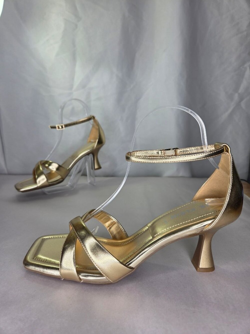 Anne Klein Joss Square Toe Ankle Strap Dress Sandals, Size: 10 M